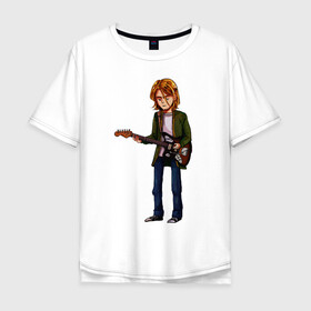 Мужская футболка хлопок Oversize с принтом Курт Кобейн, Cartoon Art в городе Новоалтайск, 100% хлопок | свободный крой, круглый ворот, “спинка” длиннее передней части | kurt cobain | nirvana | nirvana cobain | nirvana курт | nirvana смайлик | кобейн | кобейн арт | кобейн нирвана | курт кобейн | курт кобейн nirvana | курт кобейн рисунок | курт кобейн фото | нарвана арт | нирвана
