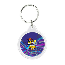 Брелок круглый с принтом Грифф Griff Brawl Stars в городе Новоалтайск, пластик и полированная сталь | круглая форма, металлическое крепление в виде кольца | Тематика изображения на принте: brawl | brawl stars | brawlstars | brawl_stars | grif | griff | бравл | бравлстарс | грифф