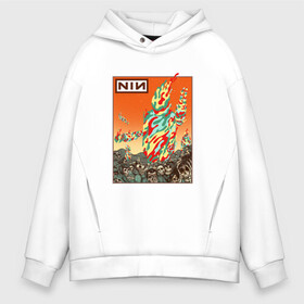 Мужское худи Oversize хлопок с принтом NIN Monster в городе Новоалтайск, френч-терри — 70% хлопок, 30% полиэстер. Мягкий теплый начес внутри —100% хлопок | боковые карманы, эластичные манжеты и нижняя кромка, капюшон на магнитной кнопке | alternative | metall | music | nin | nine inch nails | rock | альтернатива | металл | музыка | найн ич нэилс | рок