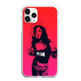 Чехол для iPhone 11 Pro Max матовый с принтом Фанатка NIN в городе Новоалтайск, Силикон |  | alternative | metall | music | nin | nine inch nails | rock | альтернатива | металл | музыка | найн ич нэилс | рок