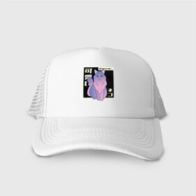 Кепка тракер с сеткой с принтом Vaporwave Fluffy Cat в городе Новоалтайск, трикотажное полотно; задняя часть — сетка | длинный козырек, универсальный размер, пластиковая застежка | art | japan | japanese | kanji | kitten | kitty | retrowave | tokyo | арт | вапорвейв | иероглифы | кандзи | киса | кот | котёнок | котик | кошка | манга | отрисовка | паровая волна | пушистый кот | ретровейв | рисунок в стиле аниме