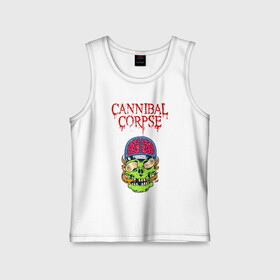 Детская майка хлопок с принтом Cannibal Corpse | Труп Каннибала (Z) в городе Новоалтайск,  |  | Тематика изображения на принте: cannibal | cannibal corpse | corpse | death metal | deathgrind | алекс уэбстер | брутальный дэт метал | дэт метал | дэтграйнд | пол мазуркевич | роб барретт | труп каннибала