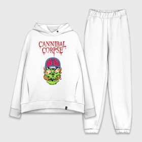 Женский костюм хлопок Oversize с принтом Cannibal Corpse | Труп Каннибала (Z) в городе Новоалтайск,  |  | cannibal | cannibal corpse | corpse | death metal | deathgrind | алекс уэбстер | брутальный дэт метал | дэт метал | дэтграйнд | пол мазуркевич | роб барретт | труп каннибала