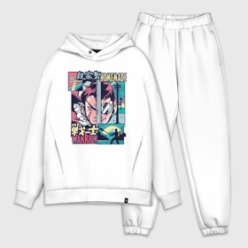 Мужской костюм хлопок OVERSIZE с принтом Anime Vaporwave Warrior в городе Новоалтайск,  |  | anime fan | art | homemade | japan | japanese | manga character | tokyo | анимация | анимешник | арт | воин | диванный воин | домашний воин | комикс | комиксы | манга | отрисовка | паровая волна | персонаж аниме