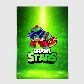 Постер с принтом Плохиш Базз Buzz Brawl Stars в городе Новоалтайск, 100% бумага
 | бумага, плотность 150 мг. Матовая, но за счет высокого коэффициента гладкости имеет небольшой блеск и дает на свету блики, но в отличии от глянцевой бумаги не покрыта лаком | brawl | brawl stars | brawlstars | brawl_stars | buz | buzz | баз | базз | бравл | бравлстарс | буз