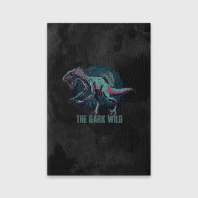 Обложка для паспорта матовая кожа с принтом The dark wild в городе Новоалтайск, натуральная матовая кожа | размер 19,3 х 13,7 см; прозрачные пластиковые крепления | арт | графика | динозавр | животные | звери | ночь | тьма | ужасы | юрский период