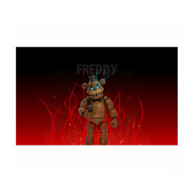 Бумага для упаковки 3D с принтом FNAF FREDDY в городе Новоалтайск, пластик и полированная сталь | круглая форма, металлическое крепление в виде кольца | Тематика изображения на принте: игры | искры | красный | стиль | фнаф | фредди