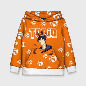 Детская толстовка 3D с принтом Тобио Кагеяма корона Haikyuu!! в городе Новоалтайск, 100% полиэстер | двухслойный капюшон со шнурком для регулировки, мягкие манжеты на рукавах и по низу толстовки, спереди карман-кенгуру с мягким внутренним слоем | Тематика изображения на принте: 2 номер | anime | haikyu | haikyuu | king of the court | manga | аниме | волейбол | волейбольный клуб | кагеяма | король | король площадки | манга | мяч | старшая карасуно | тобио | хаику | хаикую