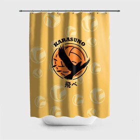 Штора 3D для ванной с принтом Старшая школа Карасуно Haikyu! в городе Новоалтайск, 100% полиэстер | плотность материала — 100 г/м2. Стандартный размер — 146 см х 180 см. По верхнему краю — пластиковые люверсы для креплений. В комплекте 10 пластиковых колец | anime | haikyu | haikyuu | karasuno | karasuno high | manga | аниме | волейбол | волейбольный клуб | ворон | вороны | карасуно | крылья | лого | логотип | манга | надпись | птица | старшая школа | хаику | хаикую