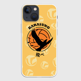 Чехол для iPhone 13 mini с принтом Старшая школа Карасуно Haikyu в городе Новоалтайск,  |  | anime | haikyu | haikyuu | karasuno | karasuno high | manga | аниме | волейбол | волейбольный клуб | ворон | вороны | карасуно | крылья | лого | логотип | манга | надпись | птица | старшая школа | хаику | хаикую
