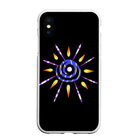 Чехол для iPhone XS Max матовый с принтом спираль с лучами в городе Новоалтайск, Силикон | Область печати: задняя сторона чехла, без боковых панелей | Тематика изображения на принте: звезда | космос | лучи | необычное | неон | нло | прикольное | спираль | странное | фрик