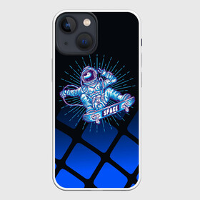 Чехол для iPhone 13 mini с принтом Космонавт на скейтборде в городе Новоалтайск,  |  | space | космический | космонавт | космос | прыжок в космосе | скейтборд | скейтер | скет