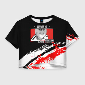 Женская футболка Crop-top 3D с принтом Кенма Козуме Haikyuu!! в городе Новоалтайск, 100% полиэстер | круглая горловина, длина футболки до линии талии, рукава с отворотами | anime | haikyu | haikyuu | kozume kenma | manga | nekoma high | аниме | волейбол | волейбольный клуб | кодзукен | коты | кошки | кянма | манга | мозг | пудингоголовый | старшая некома | старшая школа | хаику | хаикую