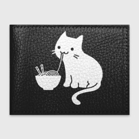 Обложка для студенческого билета с принтом cat в городе Новоалтайск, натуральная кожа | Размер: 11*8 см; Печать на всей внешней стороне | kpop | кейпоп | китая | корея | кот | рамен | япония