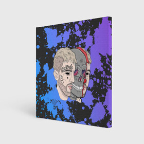 Холст квадратный с принтом Lil Scull в городе Новоалтайск, 100% ПВХ |  | hip hop | lil peep | rap | rep | густав элайджа | дшд зууз | исполнители | исполнитель | лил пип | музыка | реп