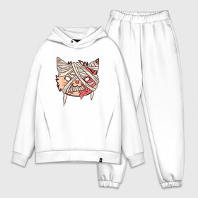 Мужской костюм хлопок OVERSIZE с принтом Кот Зомби в городе Новоалтайск,  |  | cat | kawaii | kitten | kitty | pussycat | zombie | зомби | кот | котенок | котик | кошачьи | кошка | милый