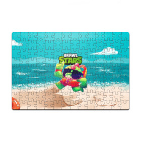 Головоломка Пазл магнитный 126 элементов с принтом Базз Buzz Brawl Stars пляж в городе Новоалтайск, полимерный материал с магнитным слоем | 126 деталей, размер изделия —  180*270 мм | brawl | brawl stars | brawlstars | brawl_stars | buz | buzz | баз | базз | бравл | бравлстарс | буз