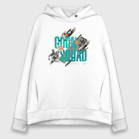 Женское худи Oversize хлопок с принтом Space Jam Goon Squad в городе Новоалтайск, френч-терри — 70% хлопок, 30% полиэстер. Мягкий теплый начес внутри —100% хлопок | боковые карманы, эластичные манжеты и нижняя кромка, капюшон на магнитной кнопке | chronos | goon squad | space jam | space jam 2 | space jam a new legacy | vdzabma | wet fire | white mamba | белая мамба | космический джем | космический джем 2 | космический джем: новое поколение