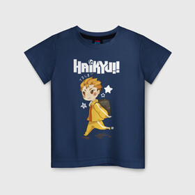 Детская футболка хлопок с принтом Шоё Хината с рюкзаком Haikyu!! в городе Новоалтайск, 100% хлопок | круглый вырез горловины, полуприлегающий силуэт, длина до линии бедер | 10 номер | haikyu | haikyuu | hinata shoyo | karasuno | аниме | волейбол | волейбольный клуб | карасуно | коротышка | красный | мальчик мяч | манга | рыжик | старшая школа | хаикую | чиби чан | шоё хината