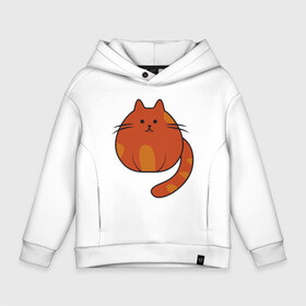 Детское худи Oversize хлопок с принтом Fat Cat в городе Новоалтайск, френч-терри — 70% хлопок, 30% полиэстер. Мягкий теплый начес внутри —100% хлопок | боковые карманы, эластичные манжеты и нижняя кромка, капюшон на магнитной кнопке | animal | cat | cute | kitty | meow | друг | животные | киска | кися | китти | кот | котенок | котик | котэ | кошечка | кошка | мур | мяу | питомец