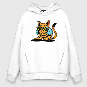 Мужское худи Oversize хлопок с принтом DJ Cat в городе Новоалтайск, френч-терри — 70% хлопок, 30% полиэстер. Мягкий теплый начес внутри —100% хлопок | боковые карманы, эластичные манжеты и нижняя кромка, капюшон на магнитной кнопке | animal | cat | cute | kitty | meow | music | диджей | друг | животные | киска | кися | китти | кот | котенок | котик | котэ | кошечка | кошка | музыка | мур | мяу | питомец