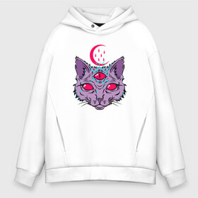 Мужское худи Oversize хлопок с принтом Devil Cat в городе Новоалтайск, френч-терри — 70% хлопок, 30% полиэстер. Мягкий теплый начес внутри —100% хлопок | боковые карманы, эластичные манжеты и нижняя кромка, капюшон на магнитной кнопке | animal | cat | cute | kitty | meow | демон | друг | дьявол | животные | киска | кися | китти | кот | котенок | котик | котэ | кошечка | кошка | мур | мяу | питомец