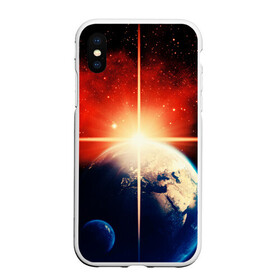 Чехол для iPhone XS Max матовый с принтом Космос земля 3D в городе Новоалтайск, Силикон | Область печати: задняя сторона чехла, без боковых панелей | вселенная | галактика | звёзды | земля | космос | лучи | рассвет | сияние | солнце