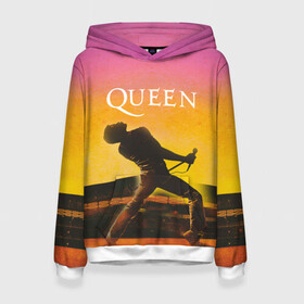 Женская толстовка 3D с принтом Queen Freddie Mercury (Z) в городе Новоалтайск, 100% полиэстер  | двухслойный капюшон со шнурком для регулировки, мягкие манжеты на рукавах и по низу толстовки, спереди карман-кенгуру с мягким внутренним слоем. | freddie mercury | music | queen | брайан мэй | глэм рок | джон дикон | королева | музыка | поп рок | роджер тейлор | фредди меркьюри | хард рок