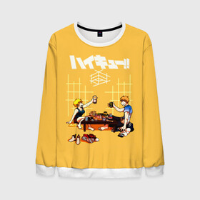 Мужской свитшот 3D с принтом Ужин Натсу и Шоё Хината Haikyu!! в городе Новоалтайск, 100% полиэстер с мягким внутренним слоем | круглый вырез горловины, мягкая резинка на манжетах и поясе, свободная посадка по фигуре | 10 номер | haikyu | haikyuu | hinata natsu | hinata shoyo | karasuno | аниме | волейбол | волейбольный клуб | карасуно | мальчик мяч | манга | рыжик | сестра | старшая школа | хаикую | чиби чан | шоё хината