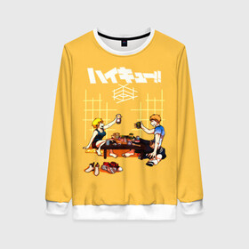 Женский свитшот 3D с принтом Ужин Натсу и Шоё Хината Haikyu!! в городе Новоалтайск, 100% полиэстер с мягким внутренним слоем | круглый вырез горловины, мягкая резинка на манжетах и поясе, свободная посадка по фигуре | 10 номер | haikyu | haikyuu | hinata natsu | hinata shoyo | karasuno | аниме | волейбол | волейбольный клуб | карасуно | мальчик мяч | манга | рыжик | сестра | старшая школа | хаикую | чиби чан | шоё хината