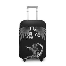 Чехол для чемодана 3D с принтом FLY. | ХИНАТА в городе Новоалтайск, 86% полиэфир, 14% спандекс | двустороннее нанесение принта, прорези для ручек и колес | black jackals | fly | fly high | haikyuu | hinata | msby | аниме | волейбол | карасуно | некома | хайкью карасуно | хината