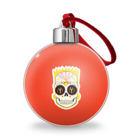 Ёлочный шар с принтом Мексиканский Барт в городе Новоалтайск, Пластик | Диаметр: 77 мм | Тематика изображения на принте: bart | simpsons | the simpson | барт | мульт | мультфильм | симпсоны