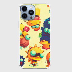 Чехол для iPhone 13 Pro Max с принтом Crazy Simpsons в городе Новоалтайск,  |  | Тематика изображения на принте: bart | gomer | liza | simpsons | the simpson | барт | гомер | лиза | мардж | мульт | мультфильм | симпсоны