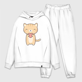 Мужской костюм хлопок OVERSIZE с принтом Love Cat в городе Новоалтайск,  |  | animal | cat | cute | kitty | love | meow | друг | животные | киска | кися | китти | кот | котенок | котик | котэ | кошечка | кошка | любовь | мур | мяу | питомец | сердце