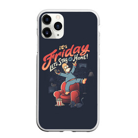 Чехол для iPhone 11 Pro матовый с принтом Домашняя пятница в городе Новоалтайск, Силикон |  | gomer | simpsons | the simpson | гомер | мульт | мультфильм | симпсоны