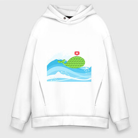 Мужское худи Oversize хлопок с принтом Simple Dimple / Pop it  в городе Новоалтайск, френч-терри — 70% хлопок, 30% полиэстер. Мягкий теплый начес внутри —100% хлопок | боковые карманы, эластичные манжеты и нижняя кромка, капюшон на магнитной кнопке | Тематика изображения на принте: pop it | simple dimple | волны | кит | кит на море | лайк | море | небо | попит | рыбка | сердечко | симпл димпл | тренды | шторм