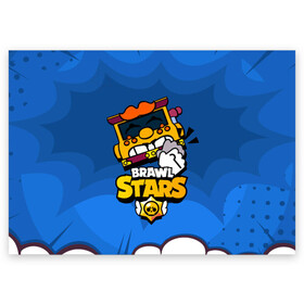 Поздравительная открытка с принтом Грифф Griff Brawl Stars в городе Новоалтайск, 100% бумага | плотность бумаги 280 г/м2, матовая, на обратной стороне линовка и место для марки
 | brawl | brawl stars | brawlstars | brawl_stars | grif | griff | бравл | бравлстарс | грифф