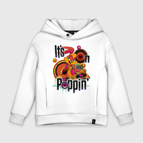 Детское худи Oversize хлопок с принтом Lola Bunny в городе Новоалтайск, френч-терри — 70% хлопок, 30% полиэстер. Мягкий теплый начес внутри —100% хлопок | боковые карманы, эластичные манжеты и нижняя кромка, капюшон на магнитной кнопке | bunny | lola bunny | looney tunes | sj2 | space jam | tune squad | vdkarsvet | космический джем | крольчиха | луни тюнс | тюн сквад