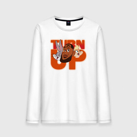 Мужской лонгслив хлопок с принтом Turn Up в городе Новоалтайск, 100% хлопок |  | bugs bunny | bunny | lebron james | lola bunny | looney tunes | sj2 | space jam | tune squad | vdkarsvet | бакс банни | космический джем | кролик | крольчиха | леброн джеймс | лейкерс | лола | лола бани | луни тюнс | тюн сквад