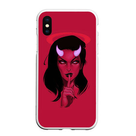 Чехол для iPhone XS Max матовый с принтом Ангельский демон в городе Новоалтайск, Силикон | Область печати: задняя сторона чехла, без боковых панелей | ангел | ангел и демон | арт | девушка | девушка ангел | девушка демон | демон | красный | нимб | рисунок | рога | суккуб | чёрт