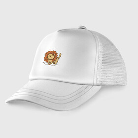 Детская кепка тракер с принтом Cat Lion в городе Новоалтайск, Козырек - 100% хлопок. Кепка - 100% полиэстер, Задняя часть - сетка | универсальный размер, пластиковая застёжка | animal | cat | cute | kitty | lion | meow | друг | животные | киска | кися | китти | кот | котенок | котик | котэ | кошечка | кошка | лев | мур | мяу | питомец