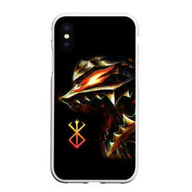 Чехол для iPhone XS Max матовый с принтом BERSERK logo в городе Новоалтайск, Силикон | Область печати: задняя сторона чехла, без боковых панелей | anime | berserk | аниме | берсерк | бесерк | гатс | манга | мультфильм