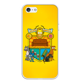 Чехол для iPhone 5/5S матовый с принтом Simpsons nation в городе Новоалтайск, Силикон | Область печати: задняя сторона чехла, без боковых панелей | Тематика изображения на принте: gomer | simpsons | the simpson | гомер | мульт | мультфильм | симпсоны