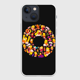 Чехол для iPhone 13 mini с принтом Пончик Гомер в городе Новоалтайск,  |  | Тематика изображения на принте: gomer | simpsons | the simpson | гомер | мульт | мультфильм | симпсоны