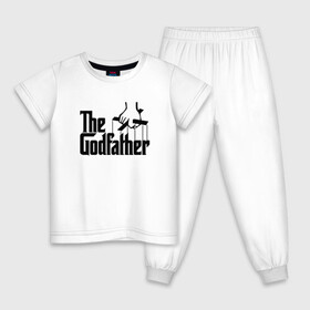 Детская пижама хлопок с принтом The Godfather в городе Новоалтайск, 100% хлопок |  брюки и футболка прямого кроя, без карманов, на брюках мягкая резинка на поясе и по низу штанин
 | al pacino | don | don michael corleone | drama | father | gangster | logo | marlon brando | movie | the godfather | аль пачино | гангстер | дон | дон вито корлеоне | дон майкл корлеоне | драма | крестный отец | лого | марлон брандо | оскар |