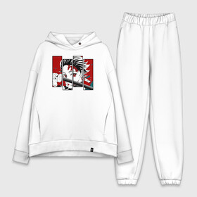 Женский костюм хлопок Oversize с принтом Танджиро Камадо в городе Новоалтайск,  |  | anime | demon | demon slayer | kimetsu no yaiba | manga | slayer | аниме | демон | клинок | манга | меч | рассекающий демонов