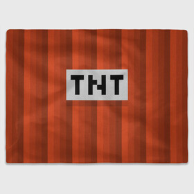 Плед 3D с принтом TNT в городе Новоалтайск, 100% полиэстер | закругленные углы, все края обработаны. Ткань не мнется и не растягивается | Тематика изображения на принте: игры | красный | лето | майнкрафт | тнт