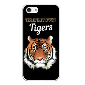 Чехол для iPhone 5/5S матовый с принтом Templetown Tigers в городе Новоалтайск, Силикон | Область печати: задняя сторона чехла, без боковых панелей | дикий кот | животное | тигр | тигровый кот | храм
