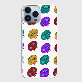 Чехол для iPhone 13 Pro Max с принтом Нашествие инопланетян ктулху в городе Новоалтайск,  |  | Тематика изображения на принте: желтый | зеленый | инопланетяне | красный | ктулху | фиолетовый | щупальцы