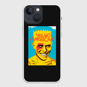 Чехол для iPhone 13 mini с принтом Bart x Bowie в городе Новоалтайск,  |  | bart | simpsons | the simpson | барт | дэвид бови | дэвид боуи | мульт | мультфильм | симпсоны
